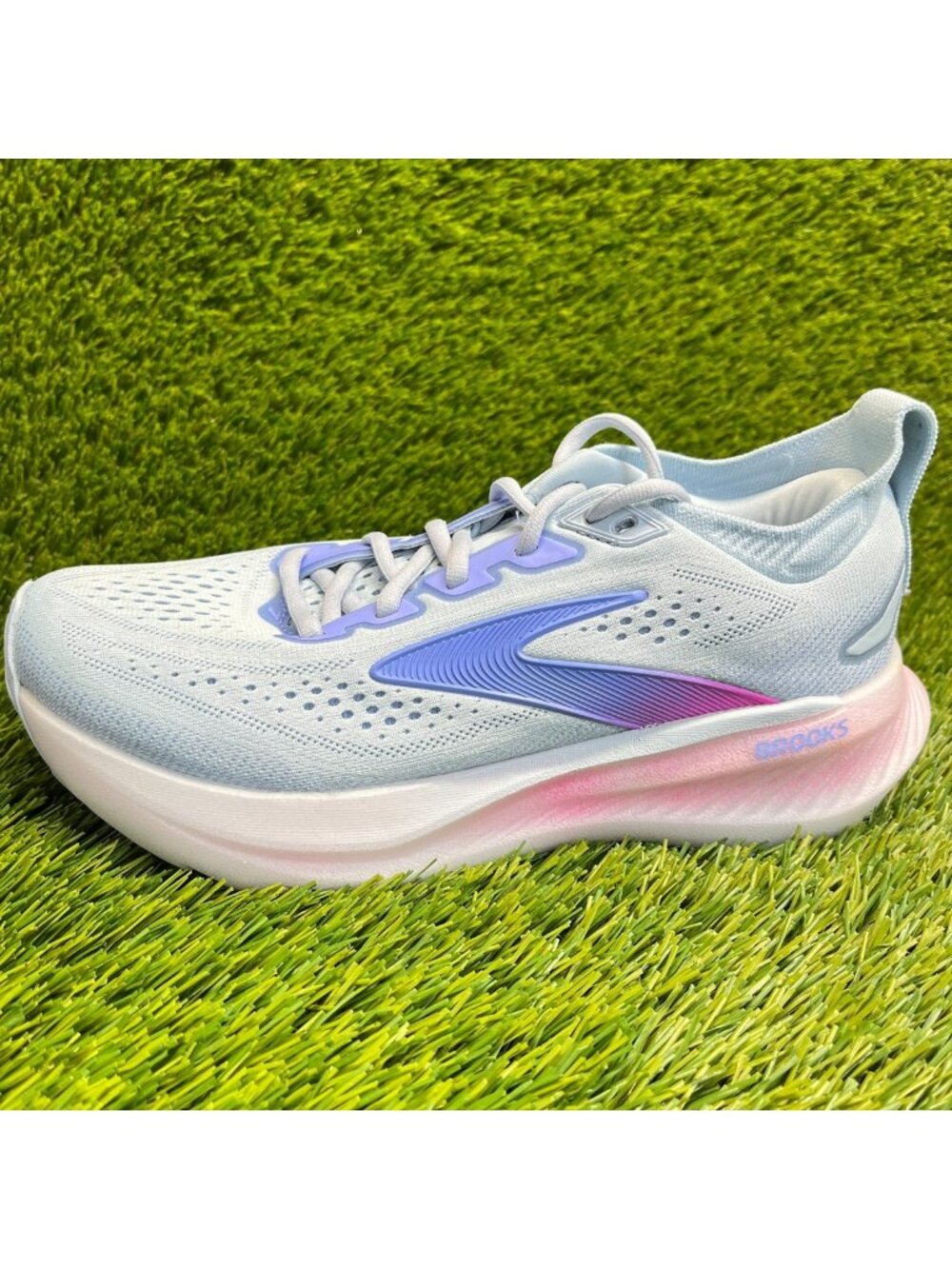 Brooks Glycerin 23 Womens Size 7 Blue Pink Athletic Running Shoes Sneakers - Picture 3 of 9